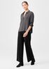 Silk Georgette Crepe Classic Collar Shirt