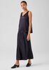 Stretch Silk Charmeuse V-Neck Tank
