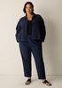Organic Cotton Pucker Check Tapered Pant