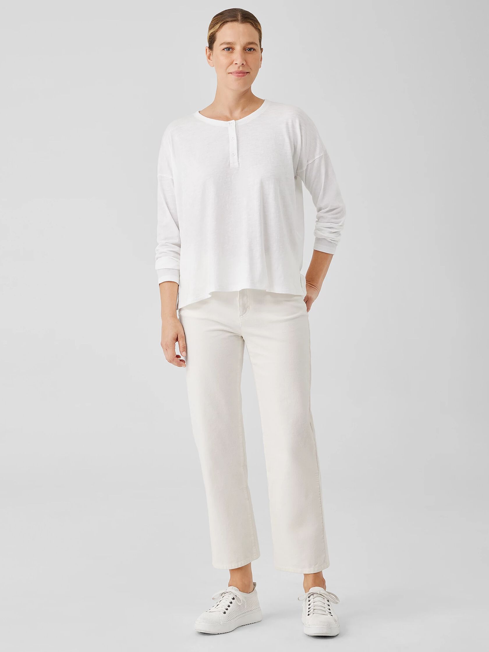 Organic Cotton Slub Henley Top