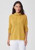 Organic Linen Cotton Slub Funnel Neck Top