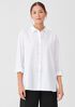 Washed Organic Cotton Poplin Classic Collar Shirt