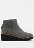 Loyal Wedge Bootie in Felt