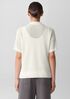 Cotton Silk Cord Split Neck Top