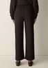 Waffle Cotton Blend Doubleknit Wide-Leg Pant
