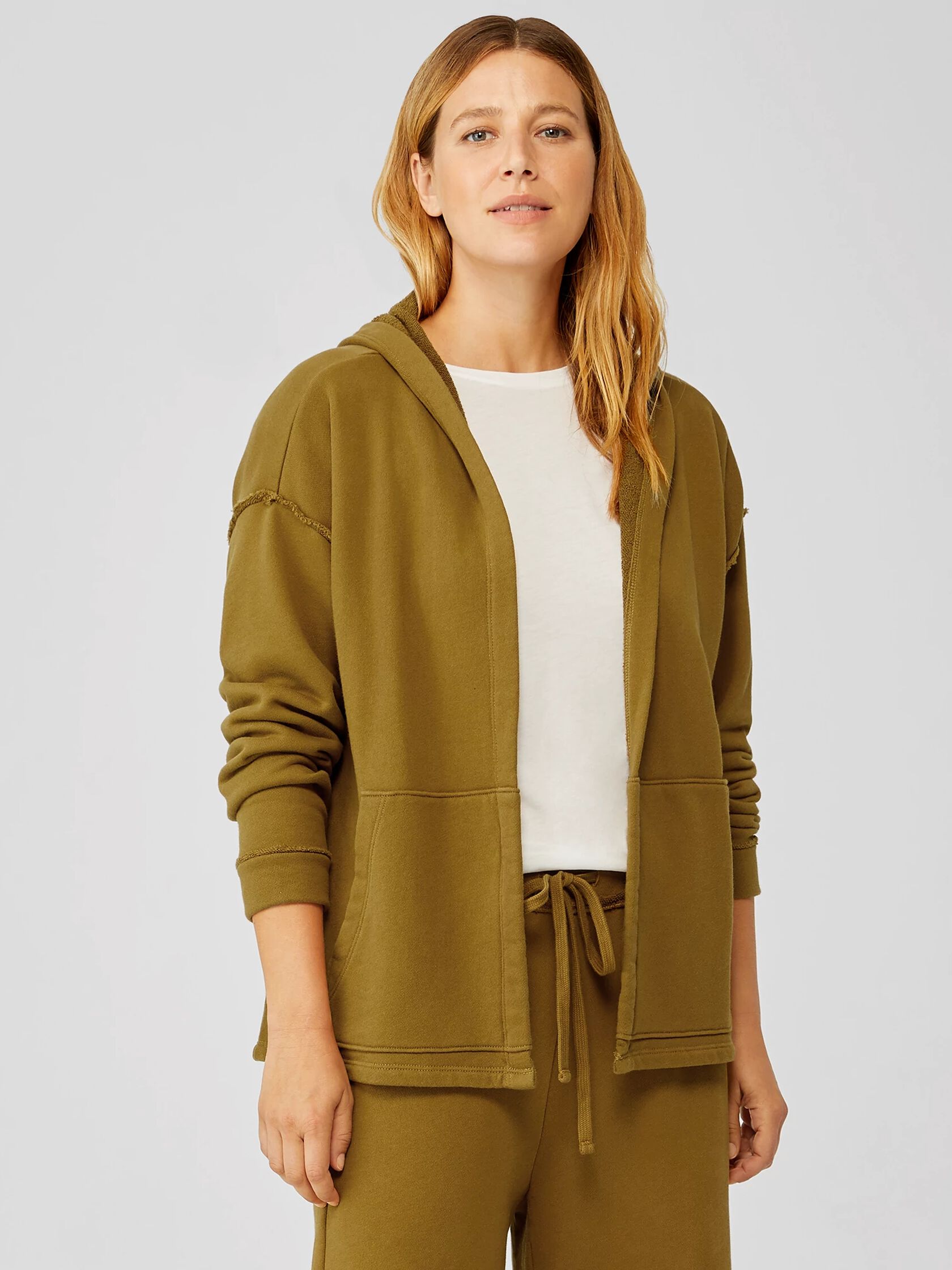 Organic Cotton French Terry Hooded Jacket