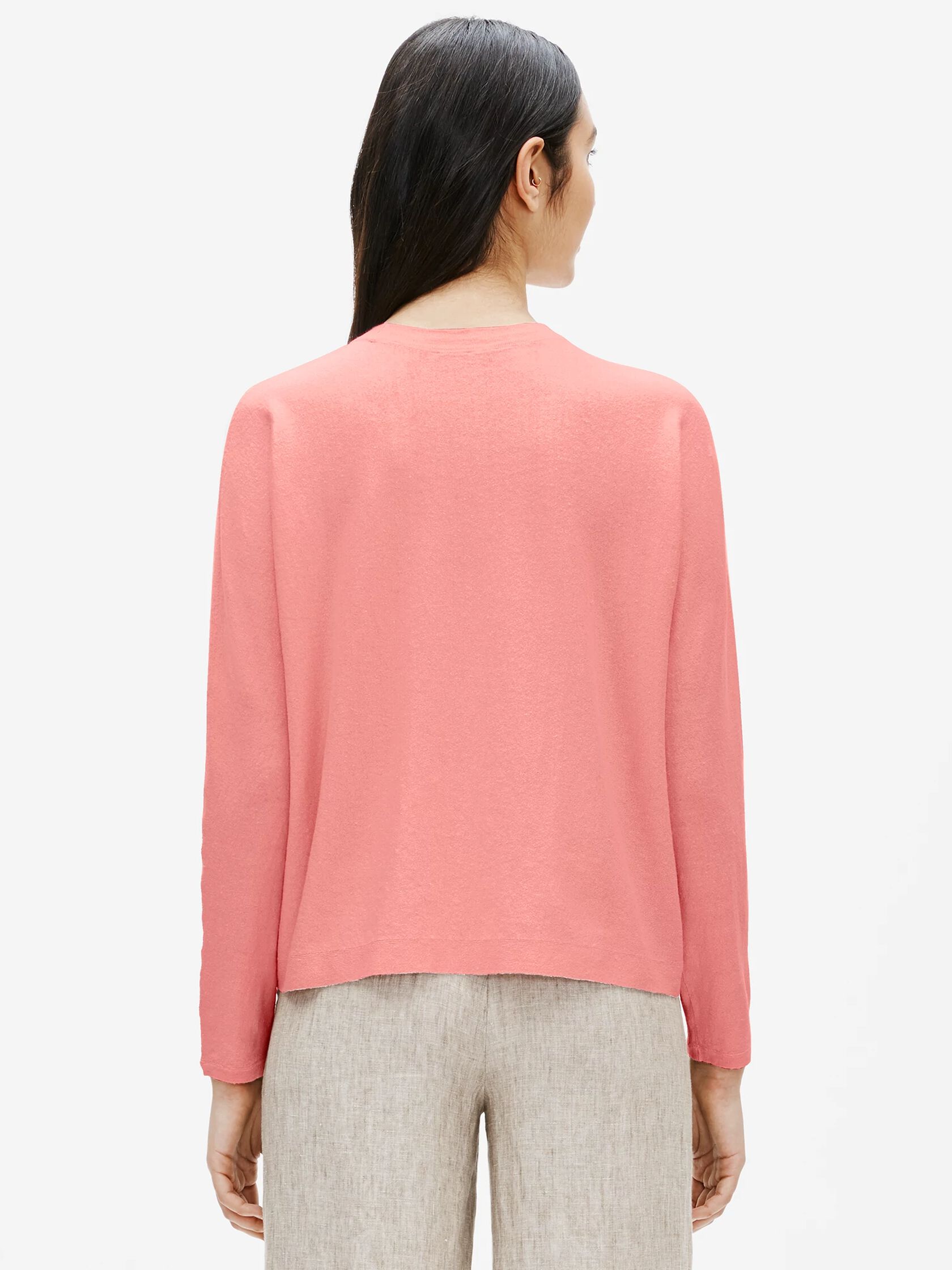 Organic Linen Crepe Stretch Box-Top