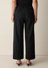 Cotton Blend Ponte Wide-Leg Trouser