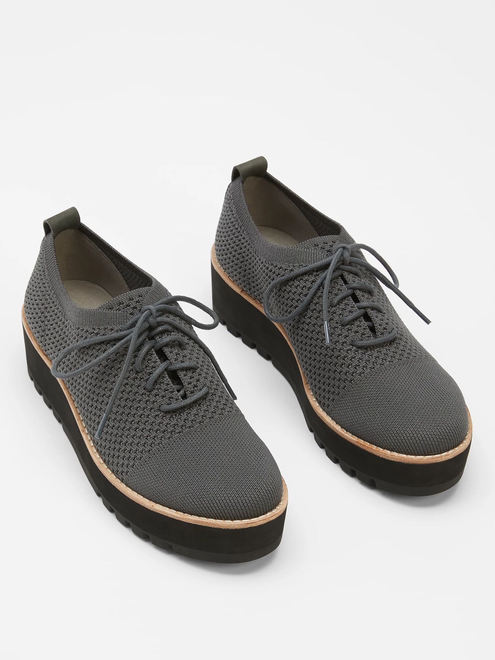 Eddy Recycled Stretch Knit Platform Oxford