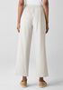 Cotton Blend Ponte Wide-Leg Pant