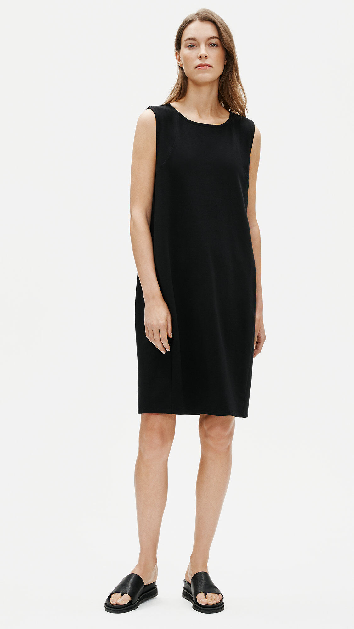 Traceable Organic Cotton Stretch Lantern Dress EILEEN FISHER