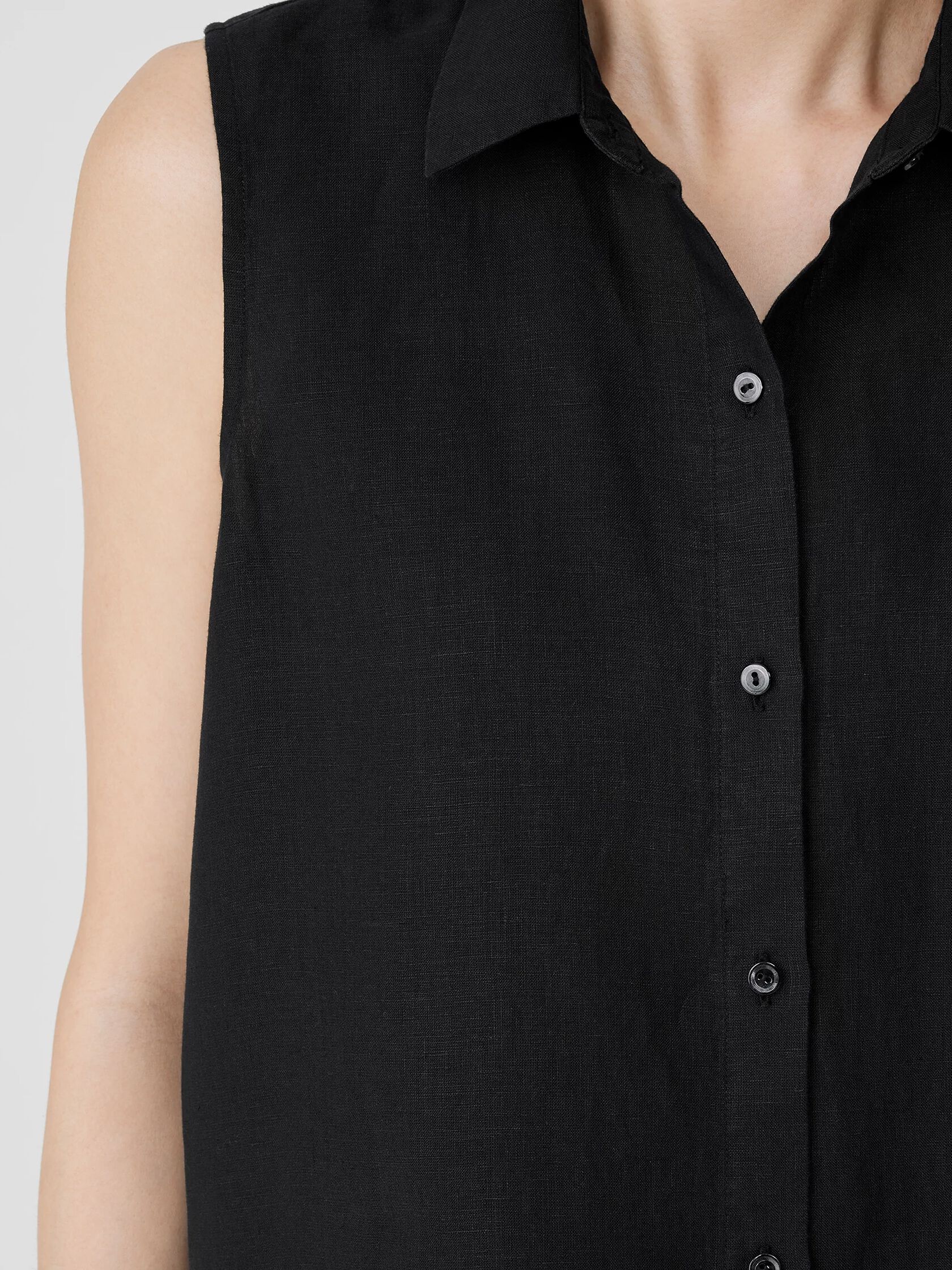 Handkerchief Linen Sleeveless Shirt