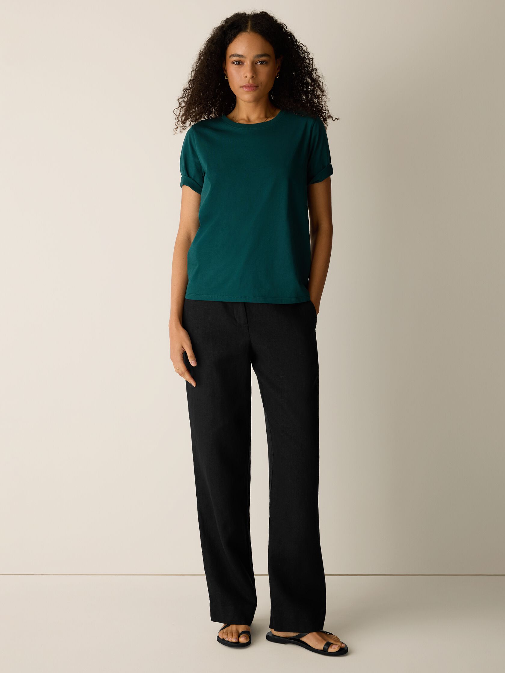 Organic Pima Cotton Jersey Round Neck Tee