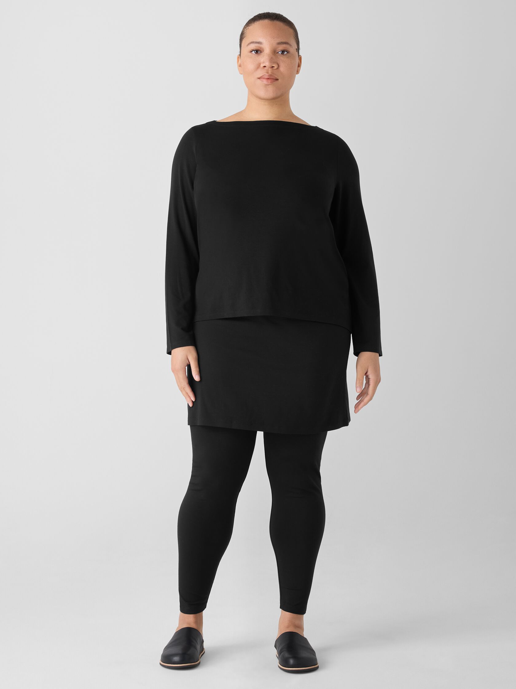 Stretch Jersey Knit Skirted Legging
