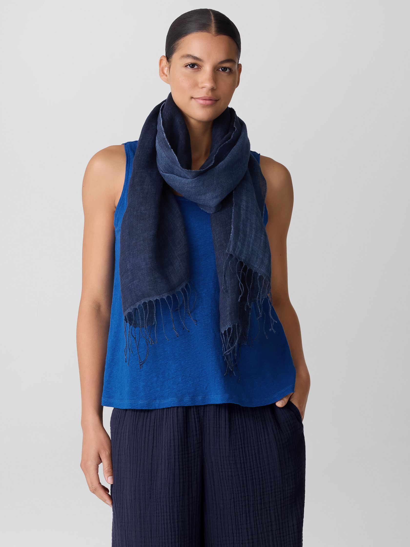 Organic Linen Doubleweave Scarf