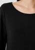 Stretch Jersey Knit Jewel Neck Dress