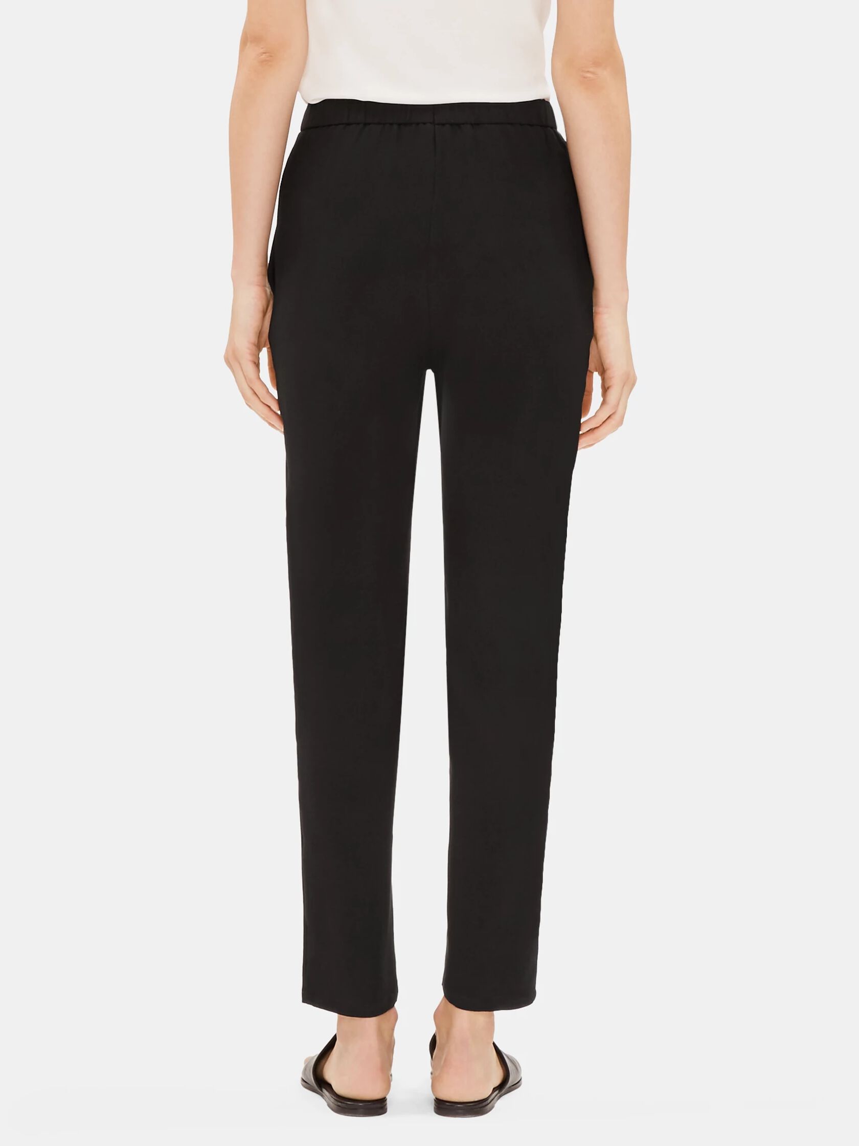 System Silk Georgette Crepe Slouchy Ankle Pant
