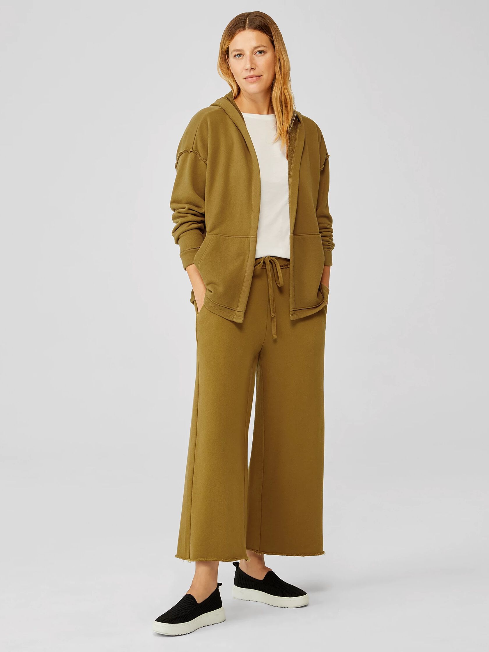 Organic Cotton French Terry Hooded Jacket