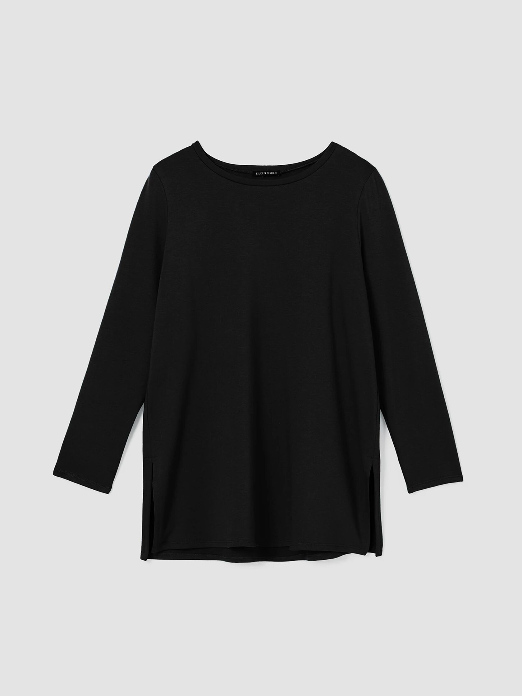 Cozy Brushed Terry Hug Jewel Neck Top