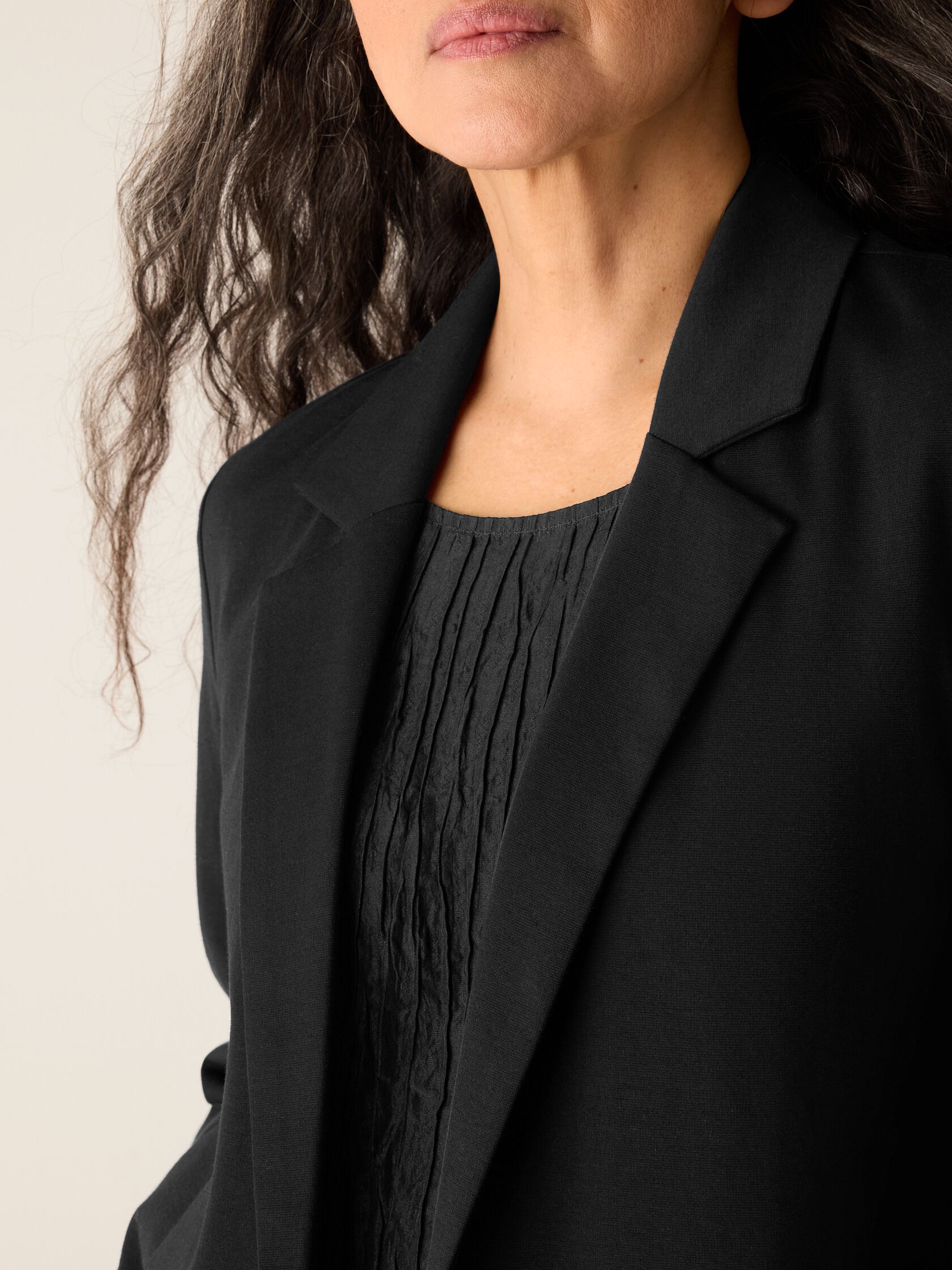 Cotton Blend Ponte Blazer