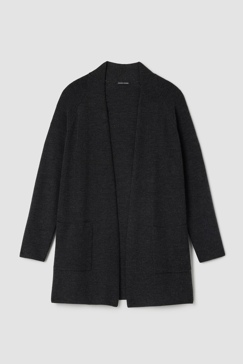 Merino Long Cardigan in Regenerative Wool Merino Long Cardigan in Regenerative Wool