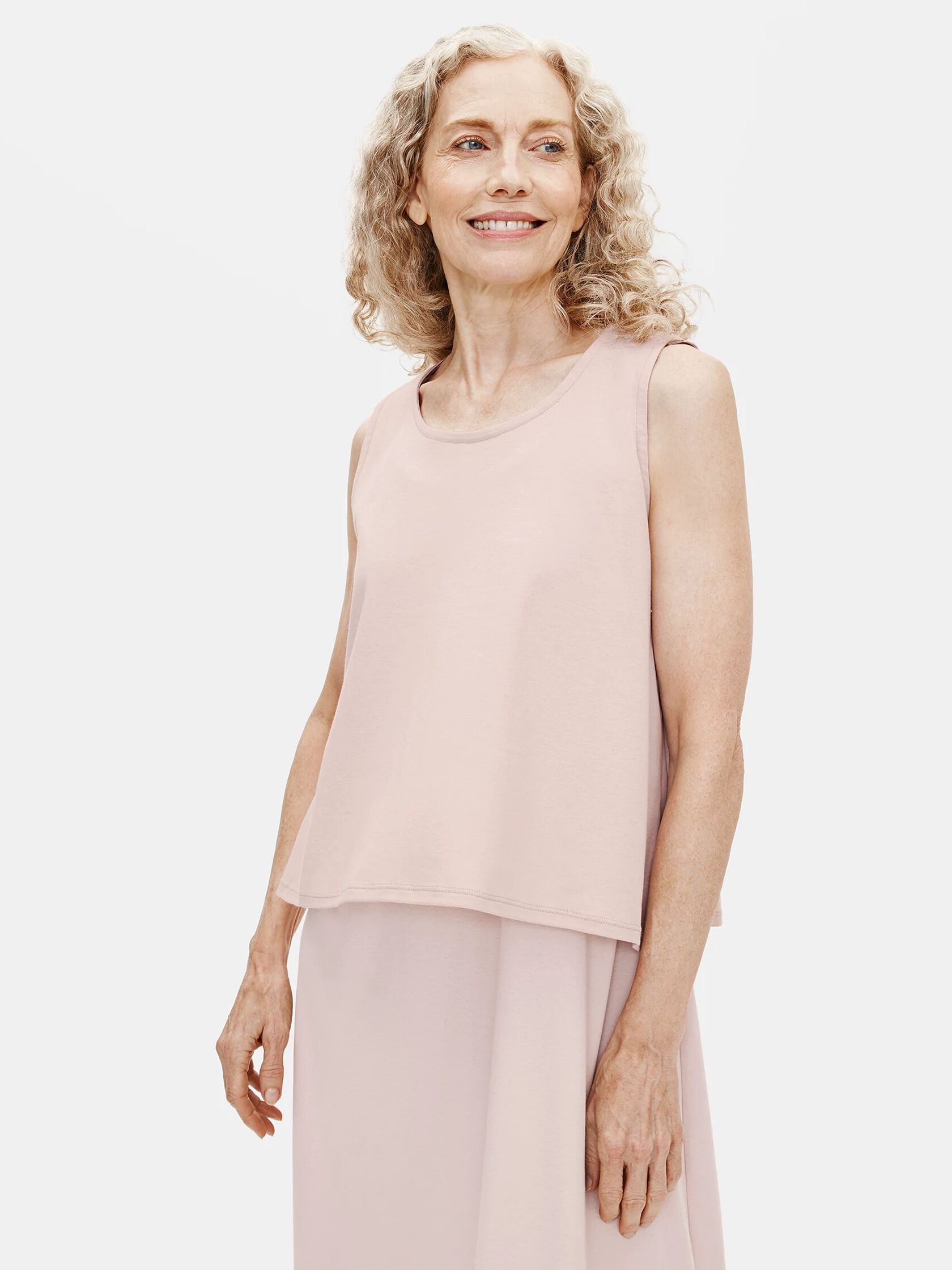 Cozy Organic Cotton Interlock U-Neck Tank