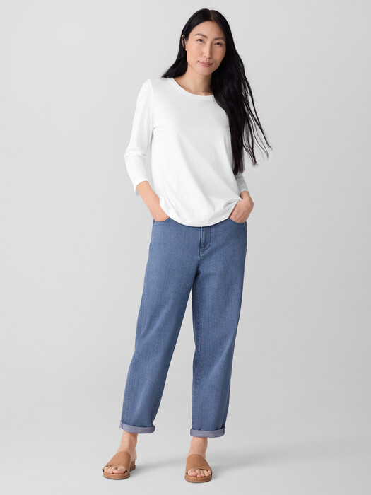 Organic Pima Cotton Jersey 3/4-Sleeve Tee