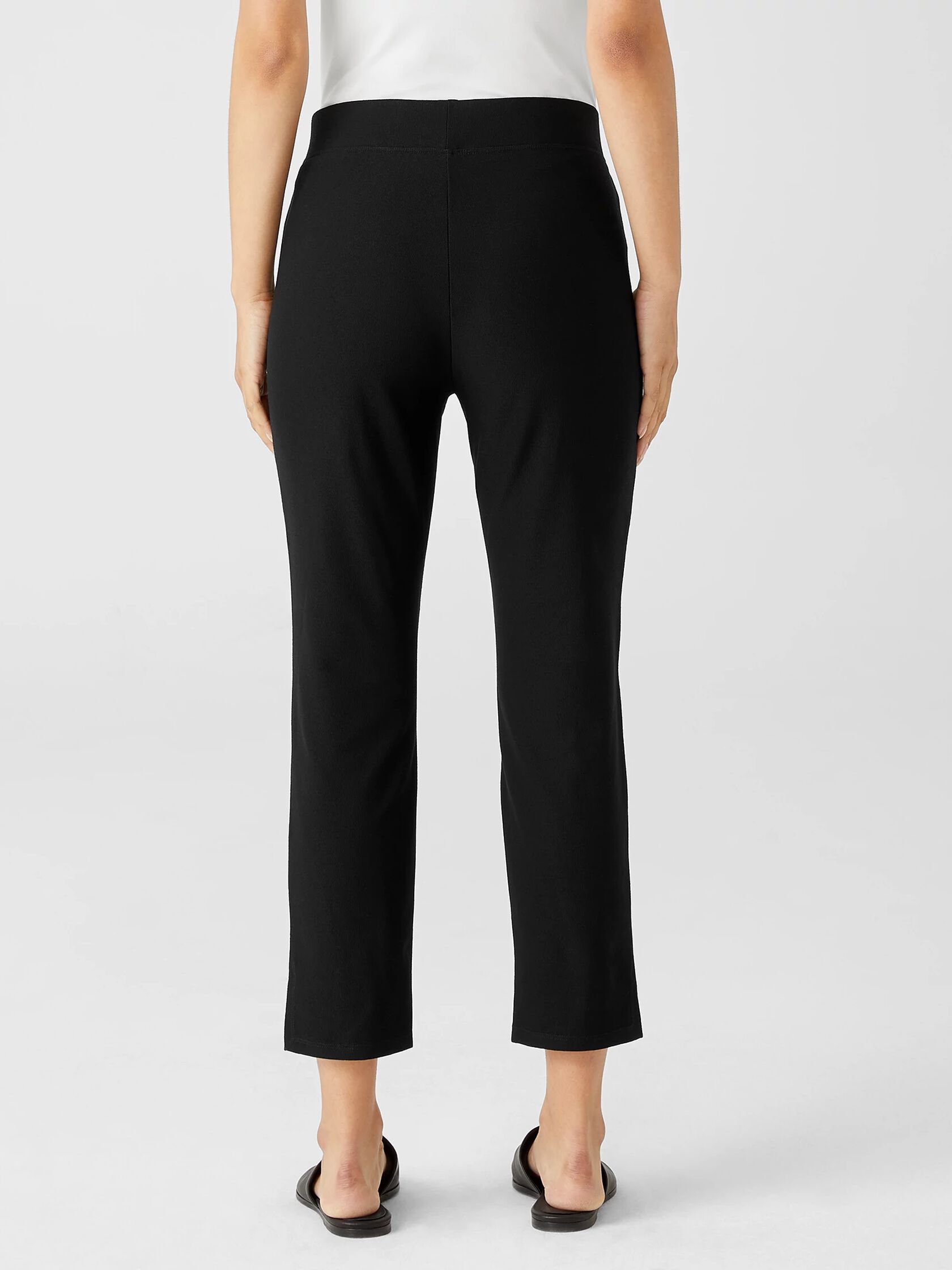 Washable Stretch Crepe Pant with Slits