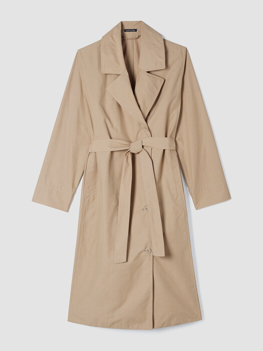Light Cotton Nylon Trench Coat EILEEN FISHER