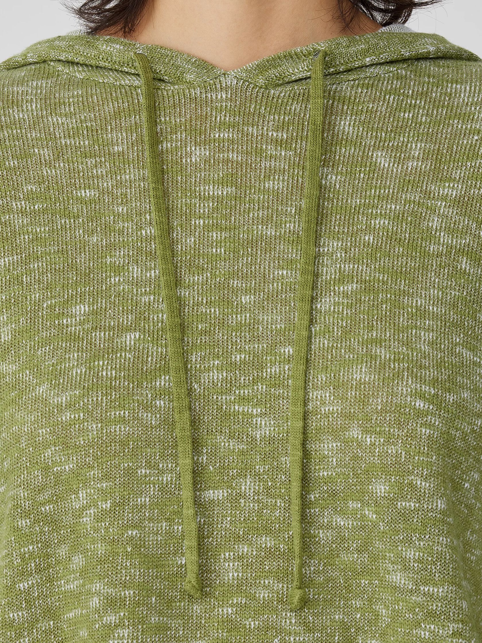 Organic Cotton Linen Slub Hooded Top