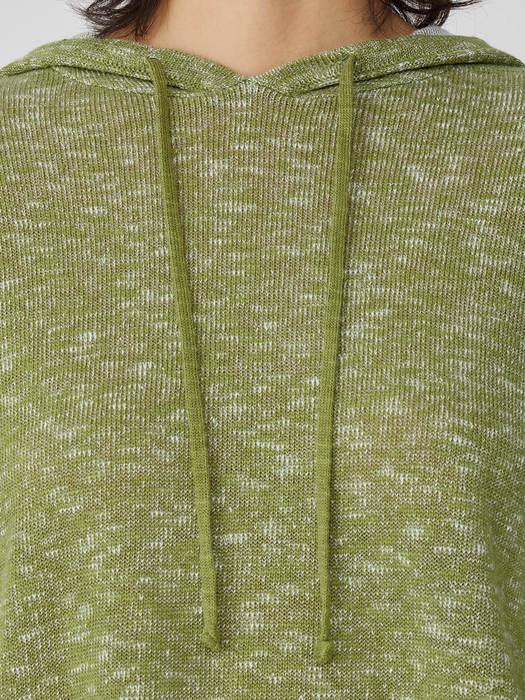 Organic Cotton Linen Slub Hooded Top