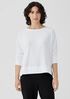 Pima Cotton Stretch Jersey Bateau Neck Top