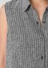 Puckered Organic Linen Sleeveless Shirt