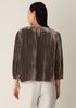 Crushed Velvet Round Neck Top