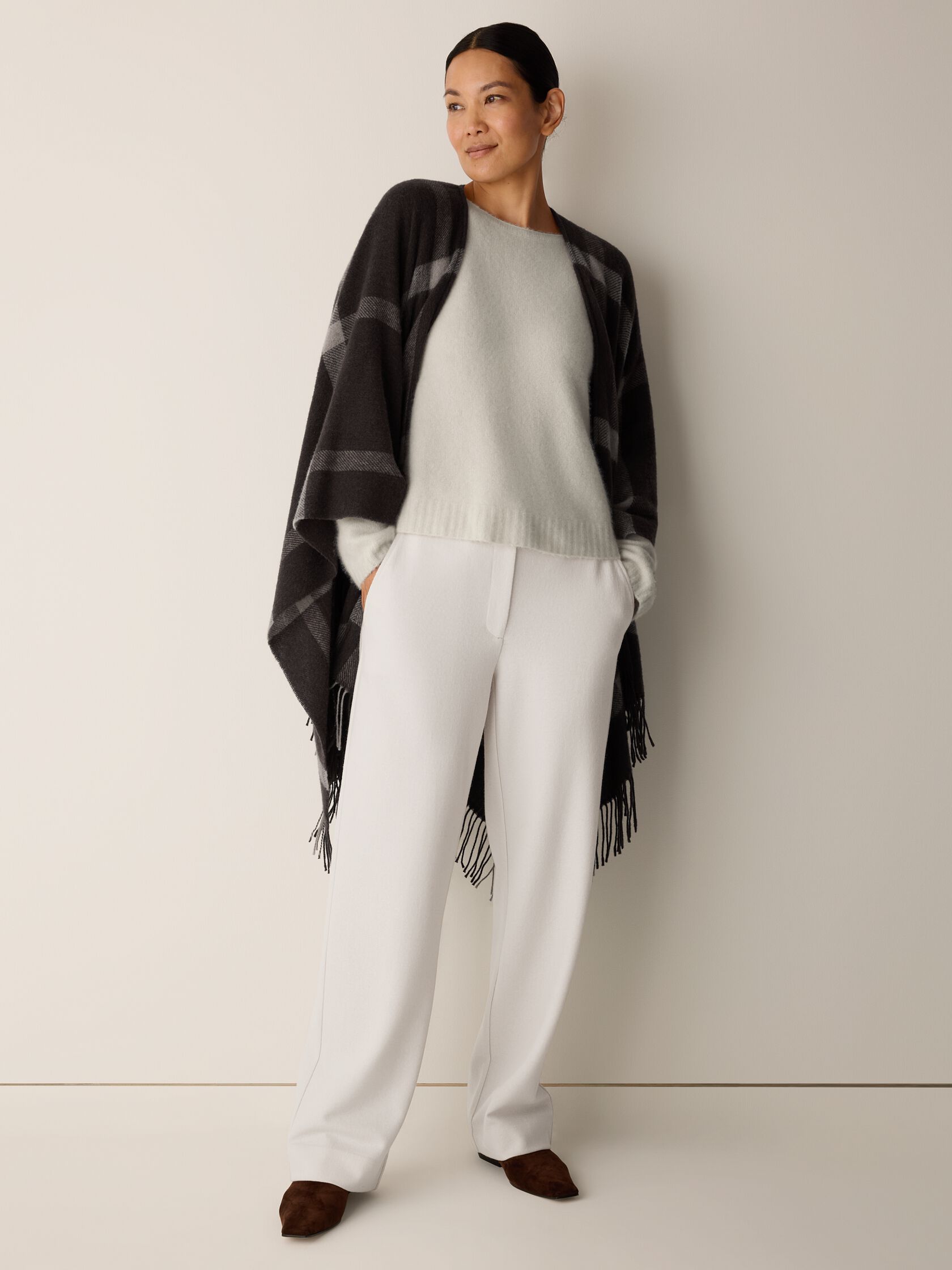 Soft Wool Plaid Serape