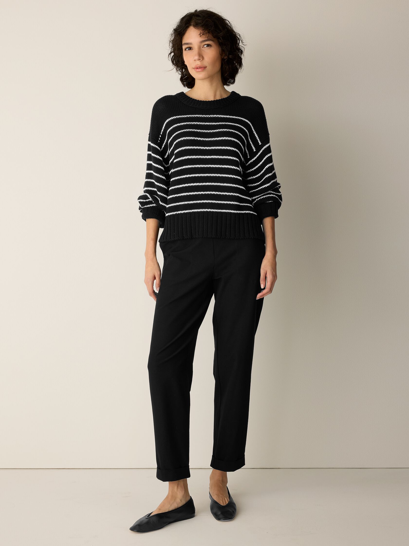 Peruvian Organic Cotton Cord Crew Neck Top