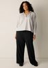 Cozy Brushed Terry Hug Split Neck Top
