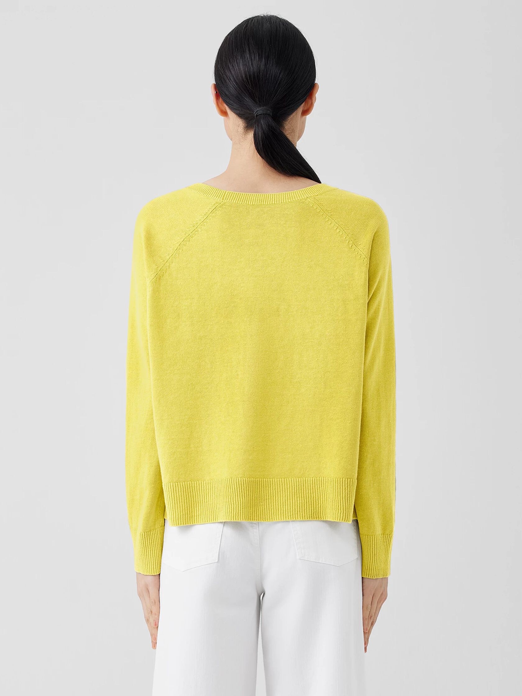 Organic Linen Cotton Raglan-Sleeve Top