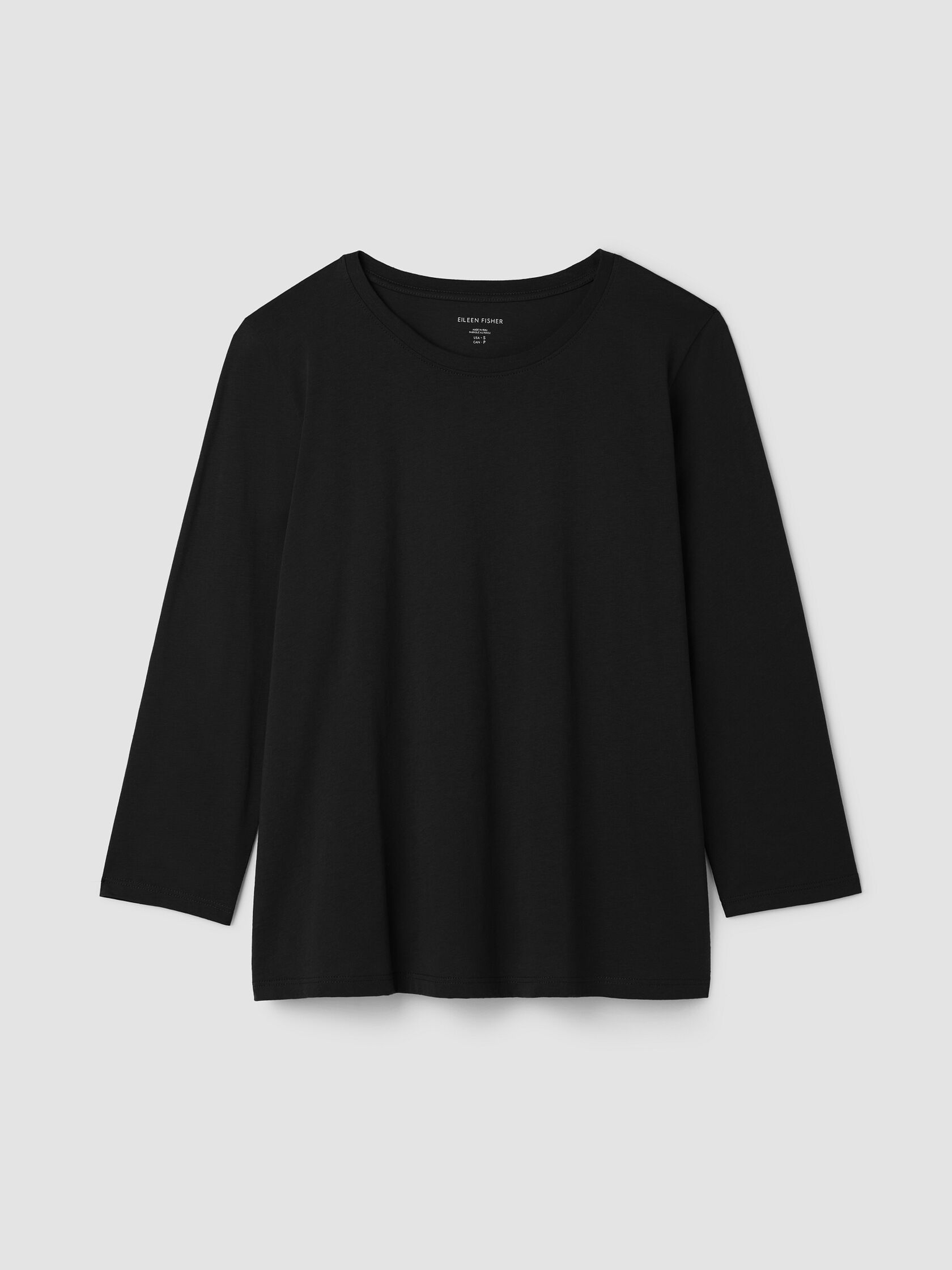 Organic Pima Cotton Jersey 3/4-Sleeve Tee