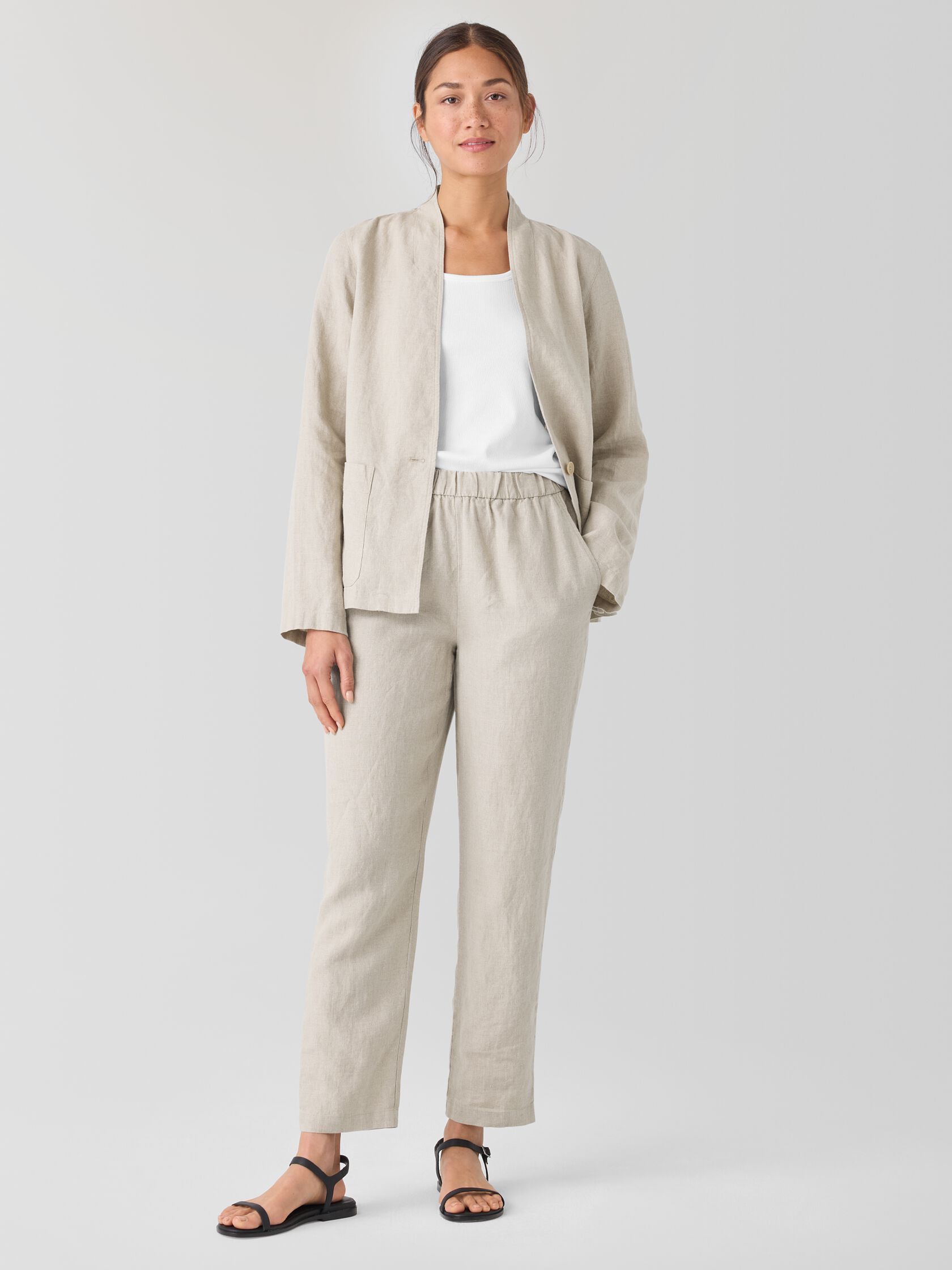 Organic Linen Tapered Pant