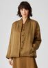 Sandwashed Cupro Padded Coat