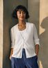 Organic Linen Cotton V-Neck Cardigan