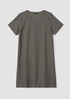 Washable Stretch Crepe Jewel Neck Dress