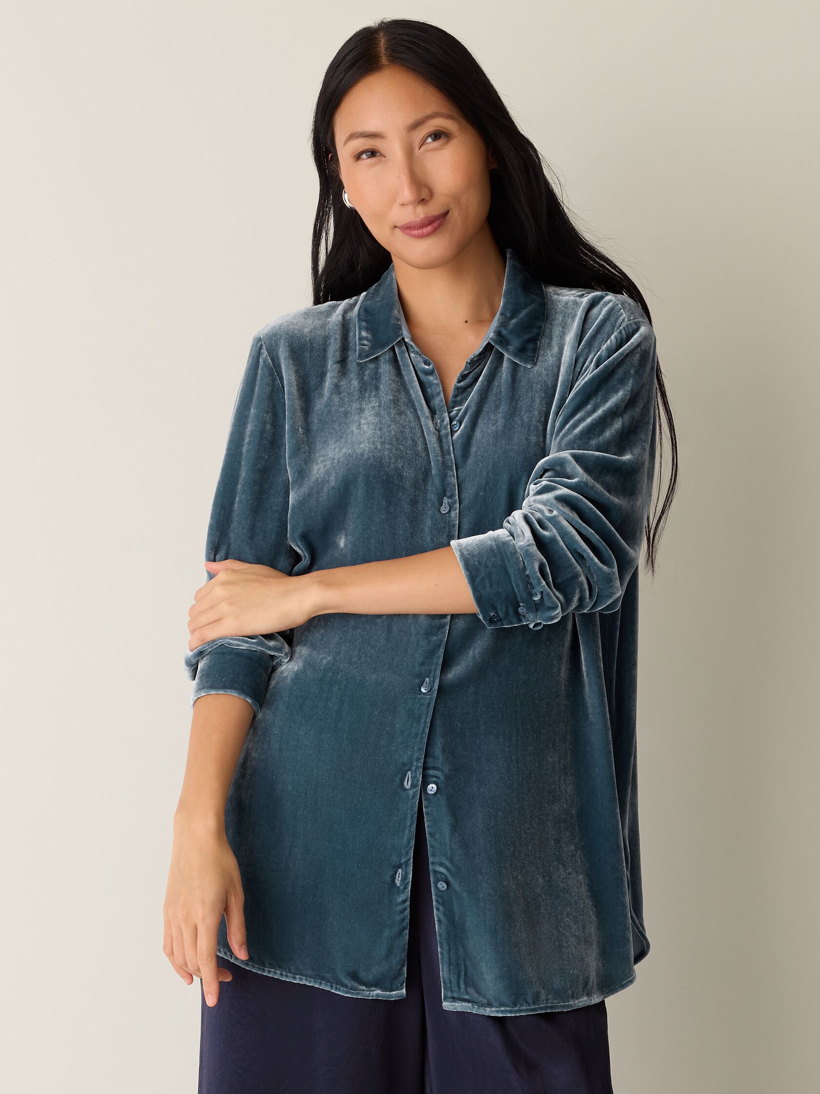 Velvet Classic Collar Shirt