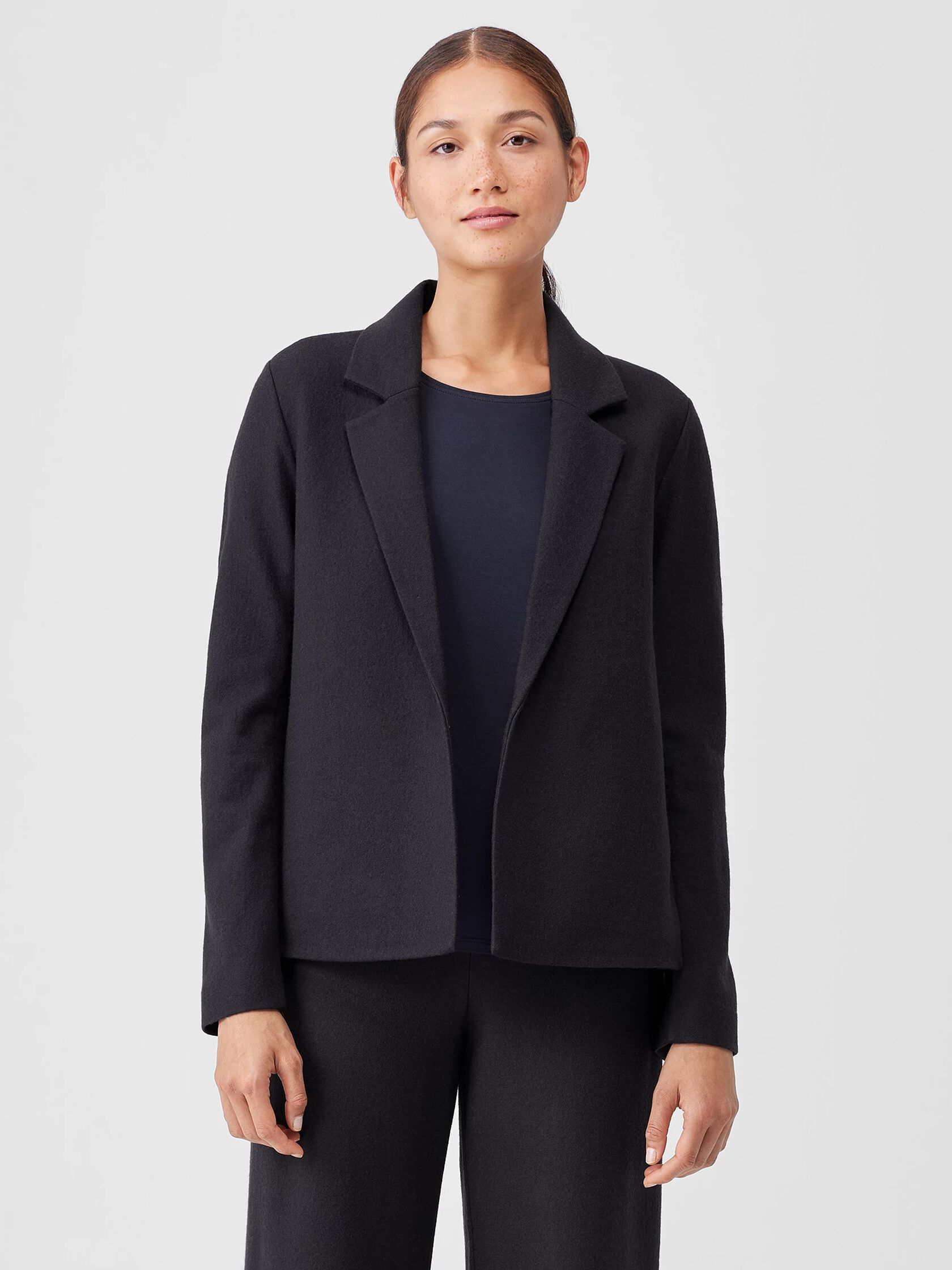 Boiled Wool Jersey Blazer