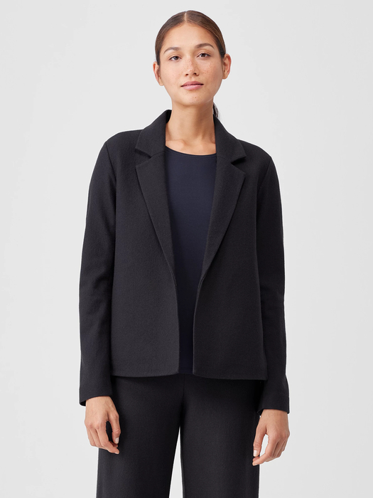 Boiled Wool Jersey Blazer | EILEEN FISHER