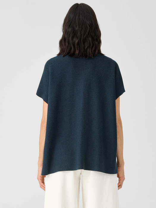 Peruvian Cotton Blend Crew Neck Top