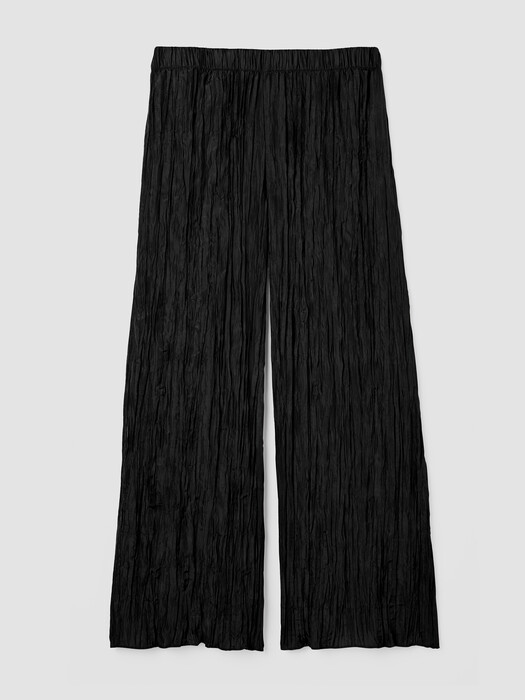 Crushed Silk Wide-Leg Pant