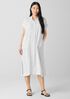 Puckered Organic Linen Shirtdress