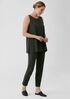 Silk Georgette Crepe Ballet Neck Tank
